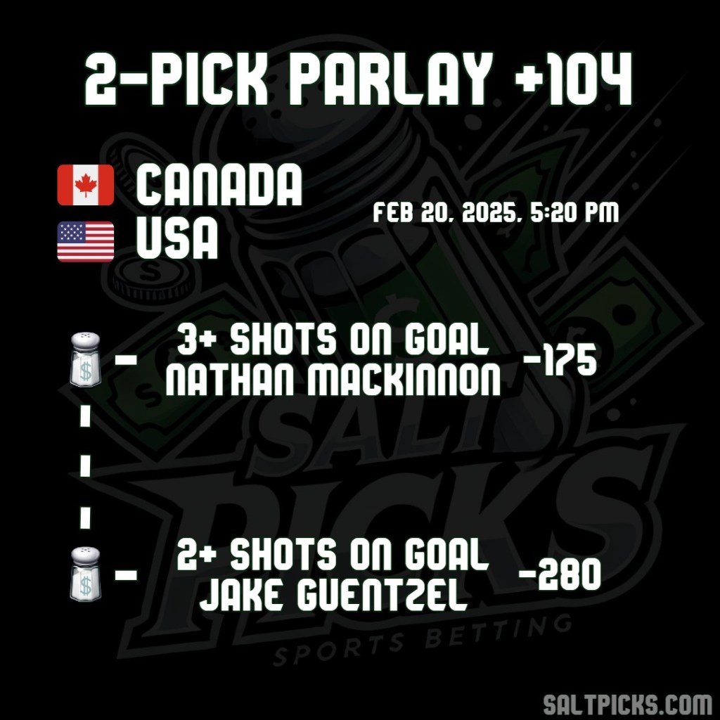 Canada USA 2 pick&nbsp;Parlay
