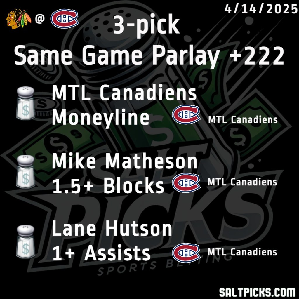 3 pick same game parlay&nbsp;+222